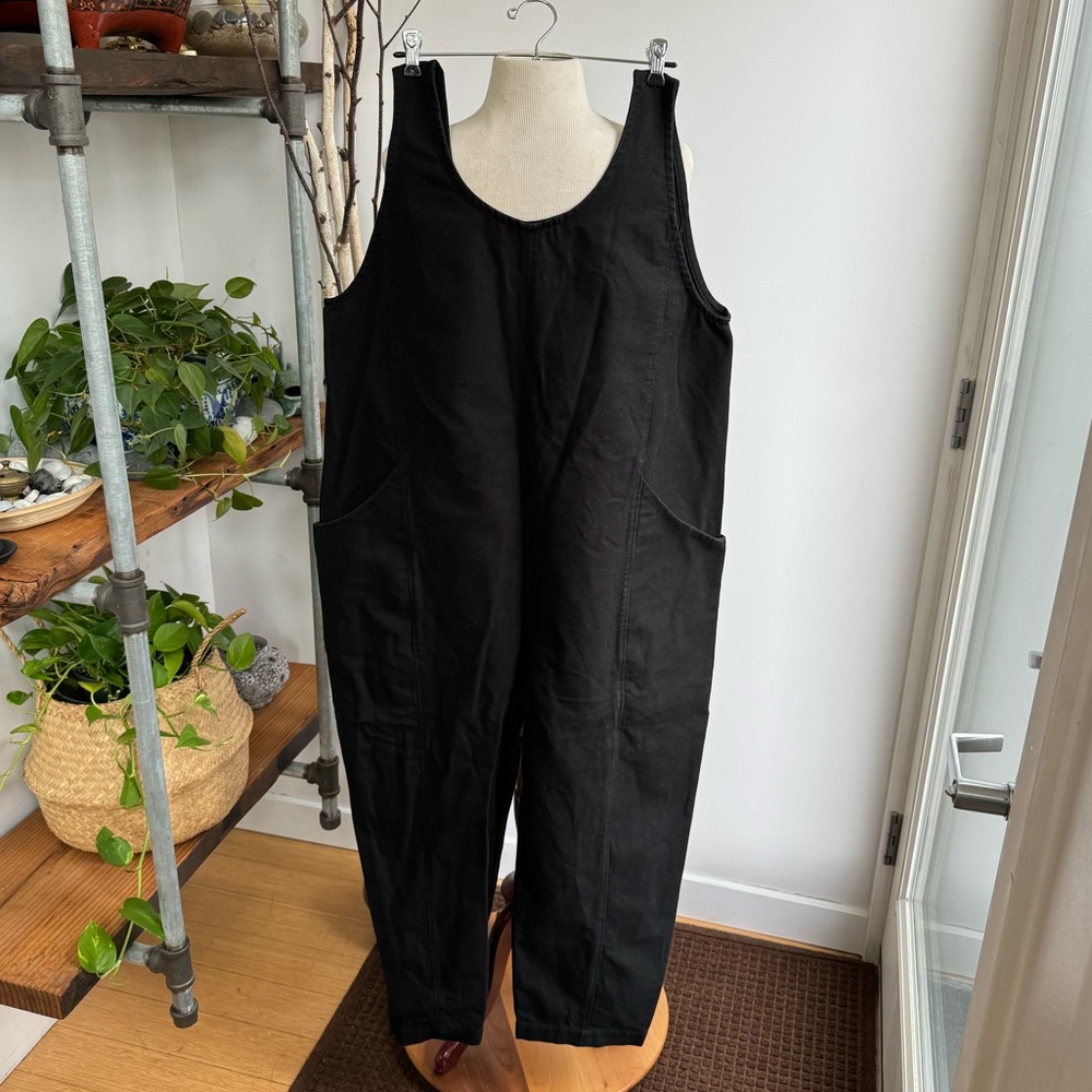 Elizabeth Suzann Clyde Jumpsuit Cotton Canvas - Black / Large / Regular